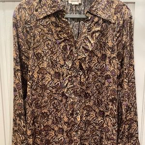 Zadig & Voltaire Tuska Satin Thorn Button down blouse